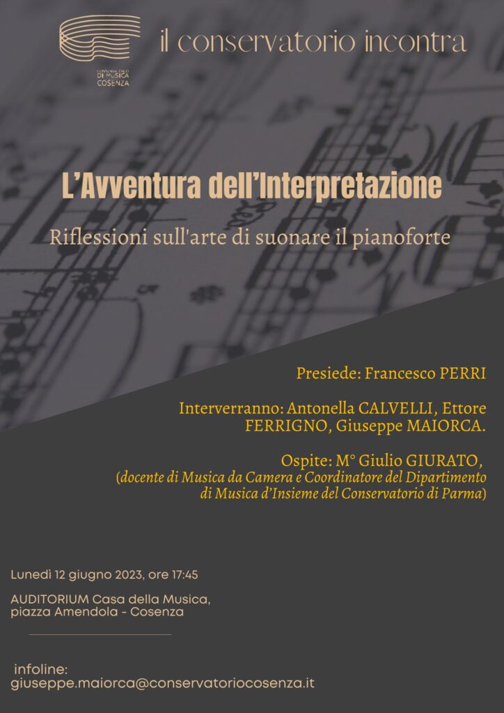 Il Conservatorio incontra: Giulio Giurato