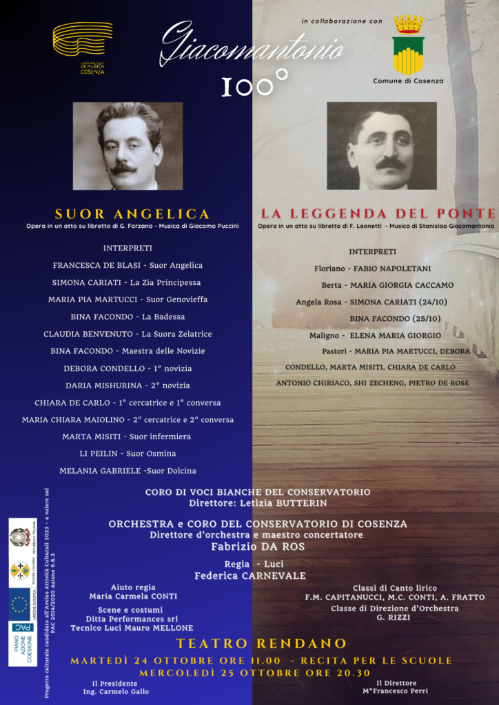 Giacomantonio 100° – Teatro Rendano 25 Ottobre