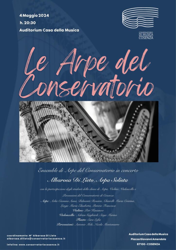 Stagione Concertistica 2024 / 4 Maggio Le Arpe del Conservatorio