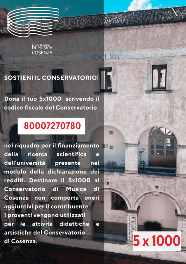 Sostieni il Conservatorio con il tuo 5×1000