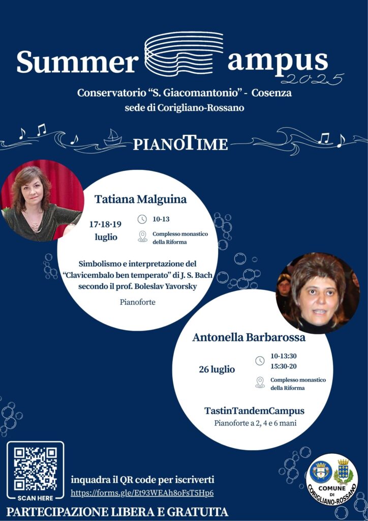 Summer Campus – PIANO TIME – sede di Corigliano_Rossano