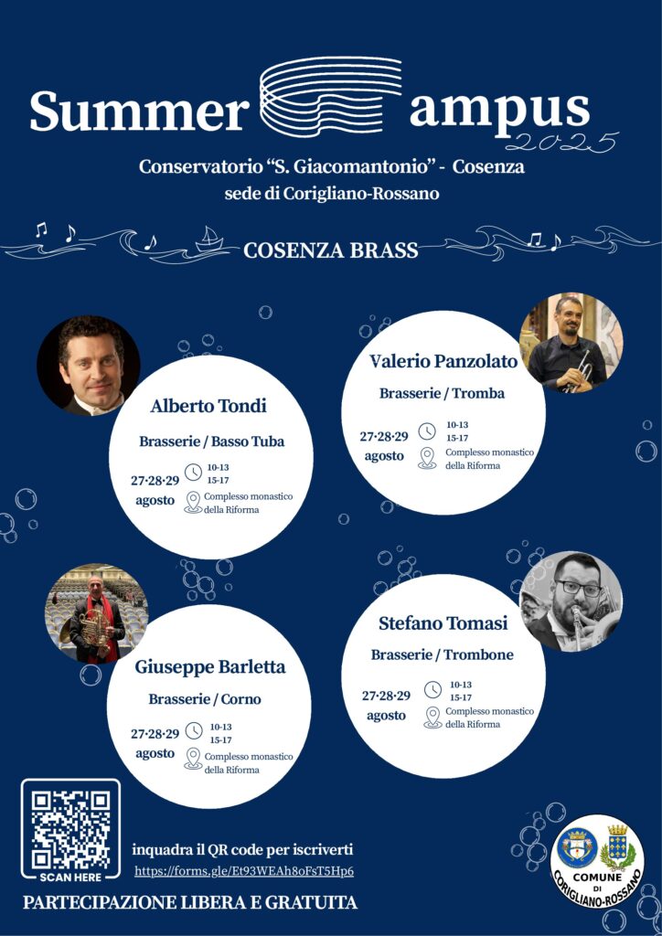 Summer Campus – COSENZA BRASS – sede di Corigliano_Rossano