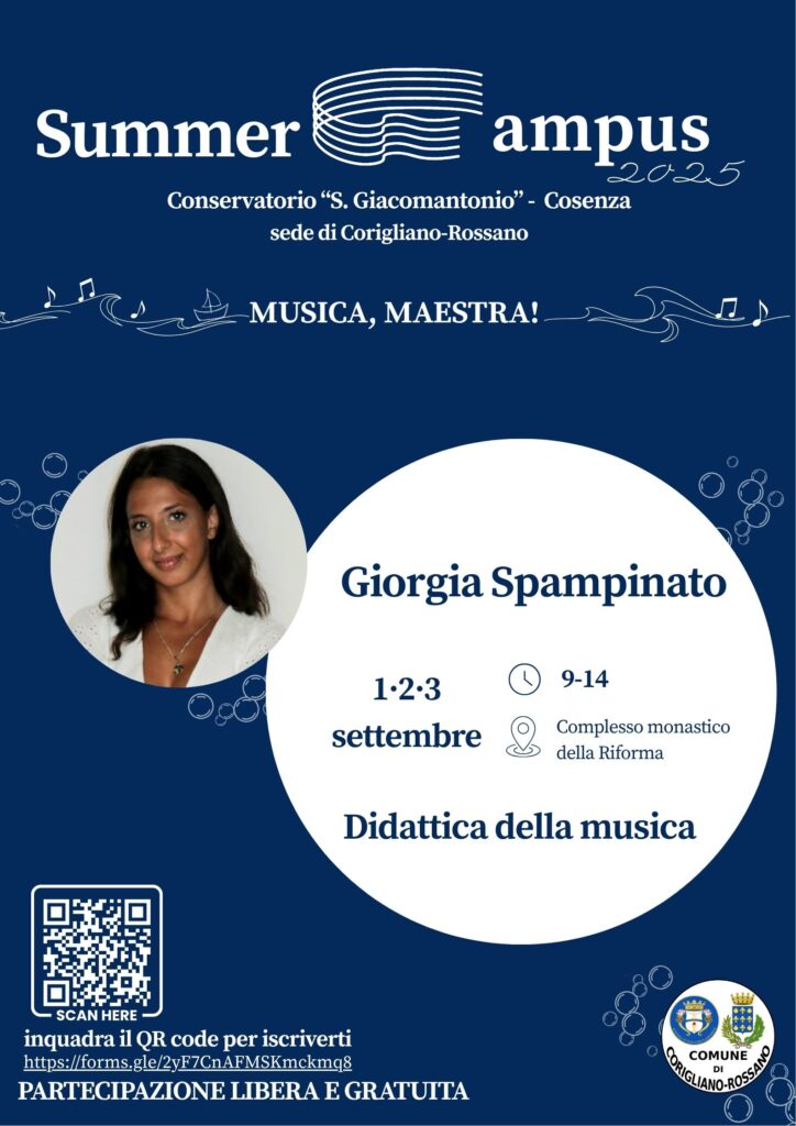 Summer Campus – DIDATTICA DELLA MUSICA – sede di Corigliano_Rossano