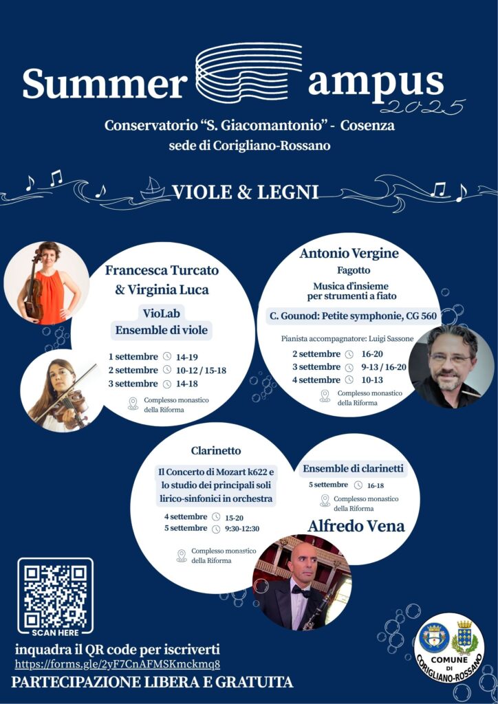 Summer Campus – VIOLE & LEGNI – sede di Corigliano_Rossano