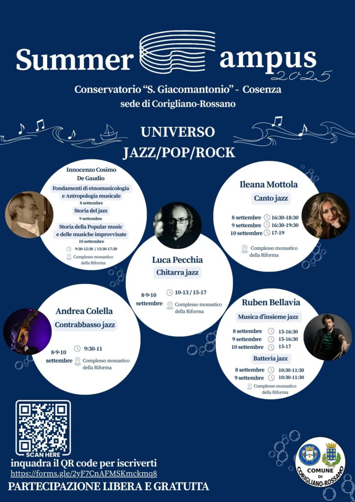 Summer Campus – UNIVERSO JAZZ/POP/ROCK – sede di Corigliano_Rossano