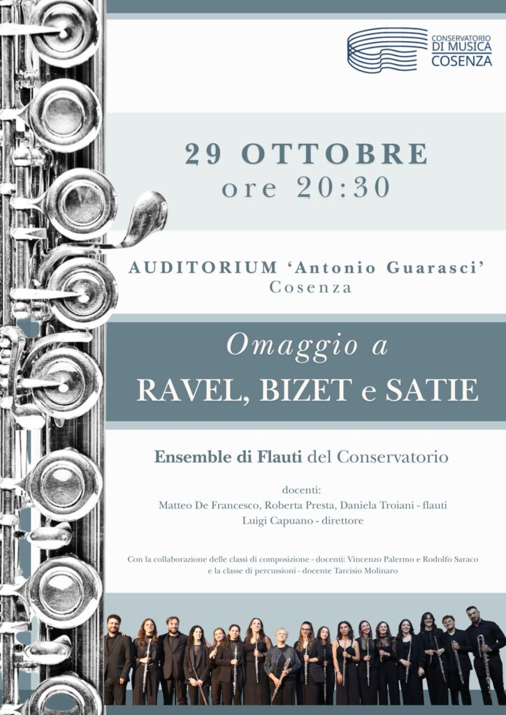 Omaggio a Ravel, Bizet e Satie – Ensemble di flauti del Conservatorio